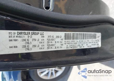 2014 Dodge Journey Sxt z USA, uszkodzony, nr VIN 3C4PDCBG7ET119320